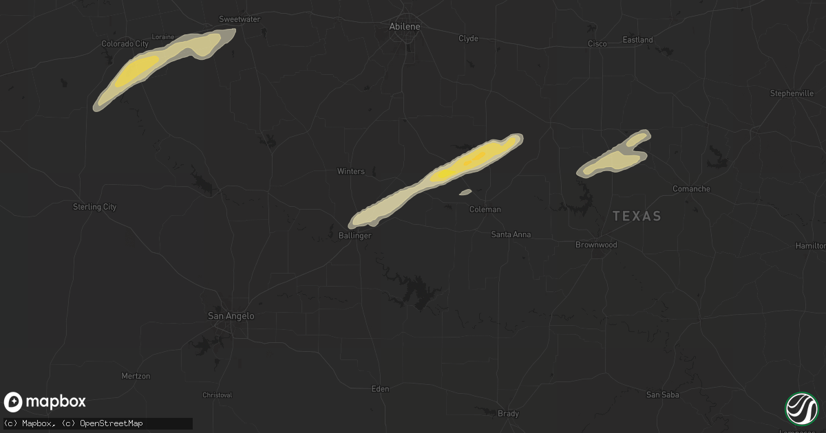 Hail map in Talpa, TX on March 7, 2025