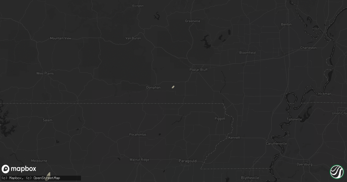 Hail map in Naylor, MO on March 7, 2026