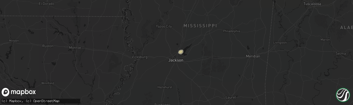 Hail map in Ridgeland, MS on March 7, 2026