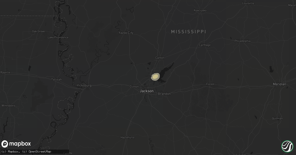 Hail map in Ridgeland, MS on March 7, 2026