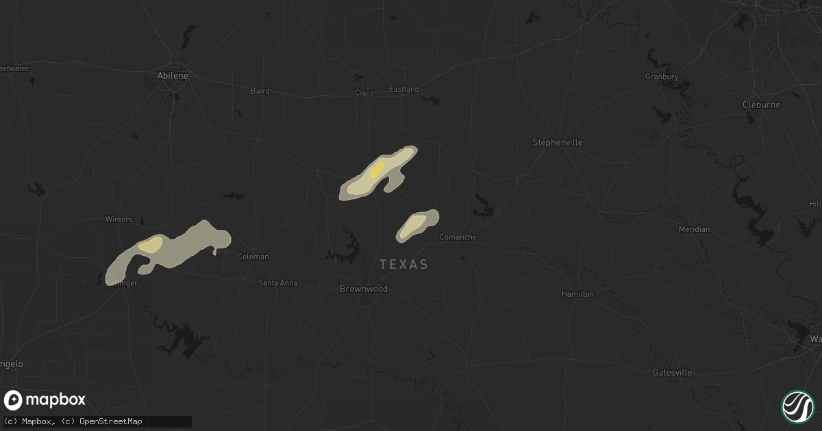 Hail map in Sidney, TX on March 7, 2026