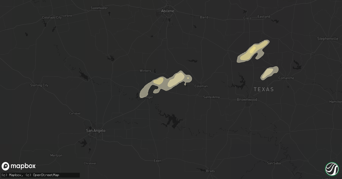 Hail map in Talpa, TX on March 7, 2026