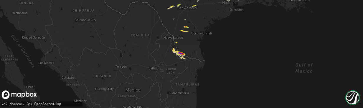 Hail map on March 7, 2026