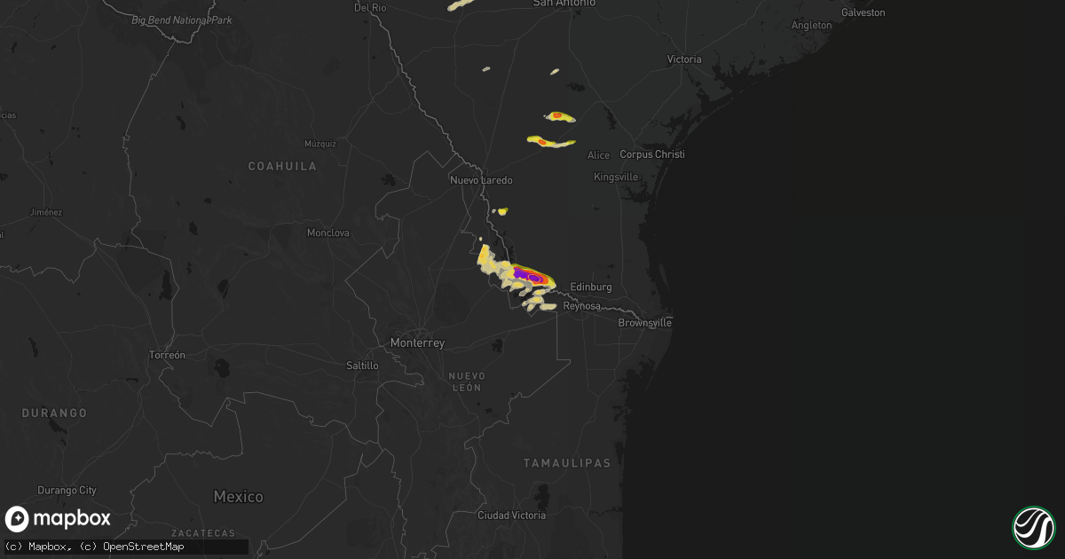 Hail map on March 7, 2026