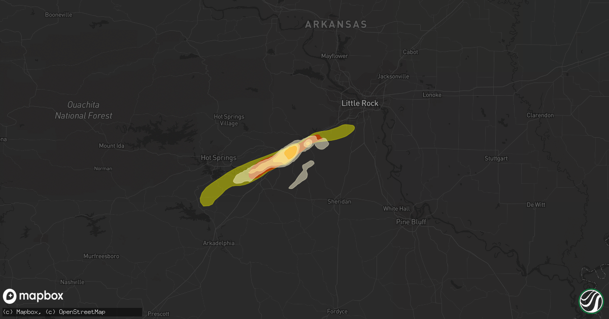 Hail map in Benton, AR on March 8, 2011