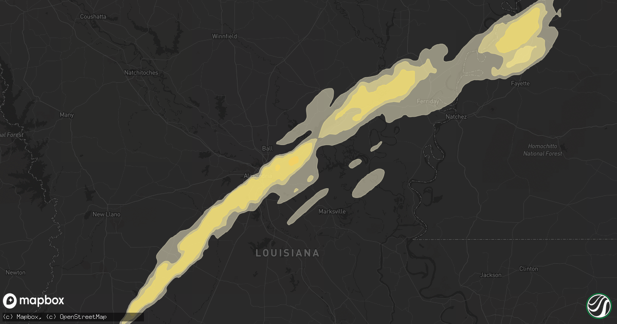 Hail map in Deville, LA on March 8, 2011