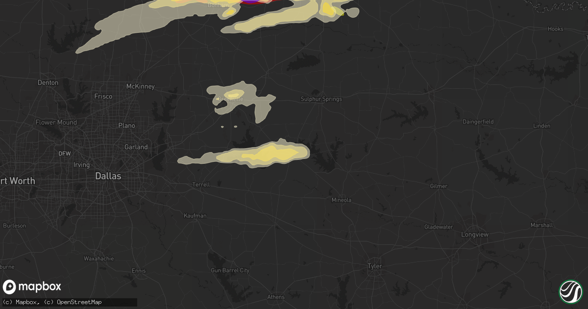 Hail map in Emory, TX on March 8, 2011