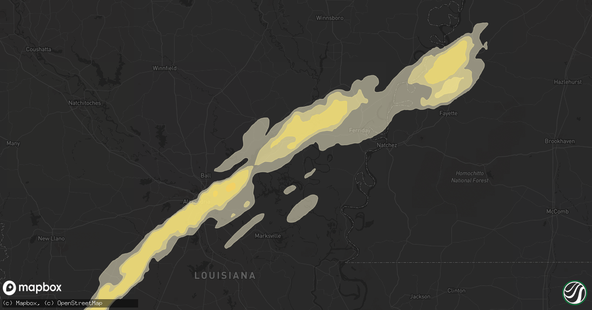 Hail map in Jonesville, LA on March 8, 2011