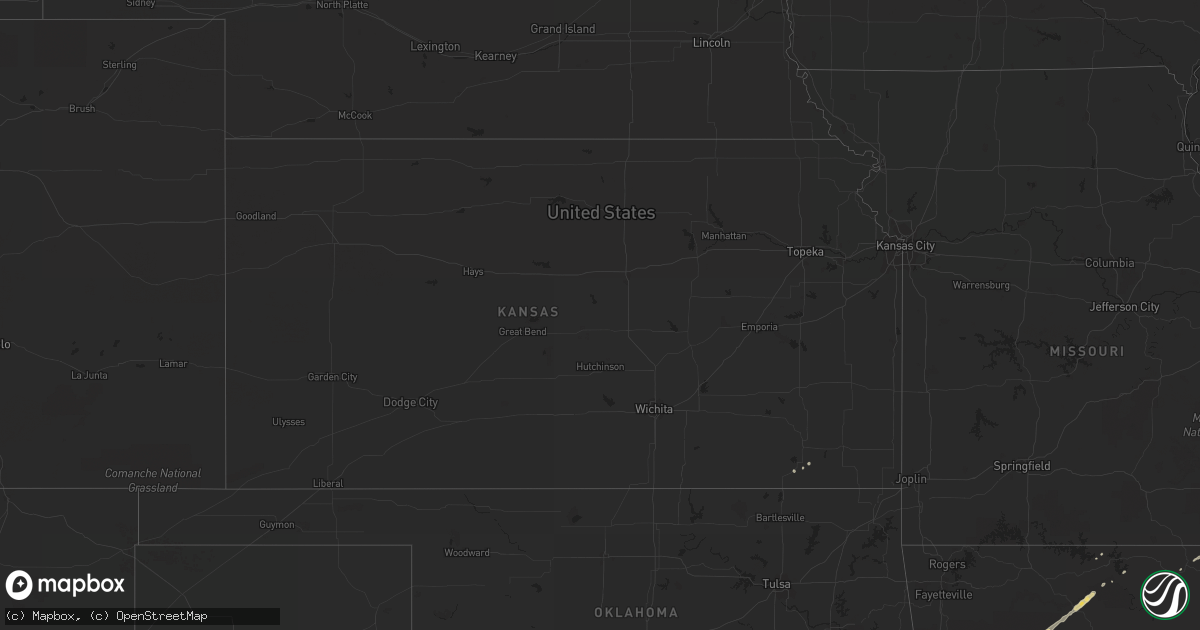 Hail map in Kansas on March 8, 2011