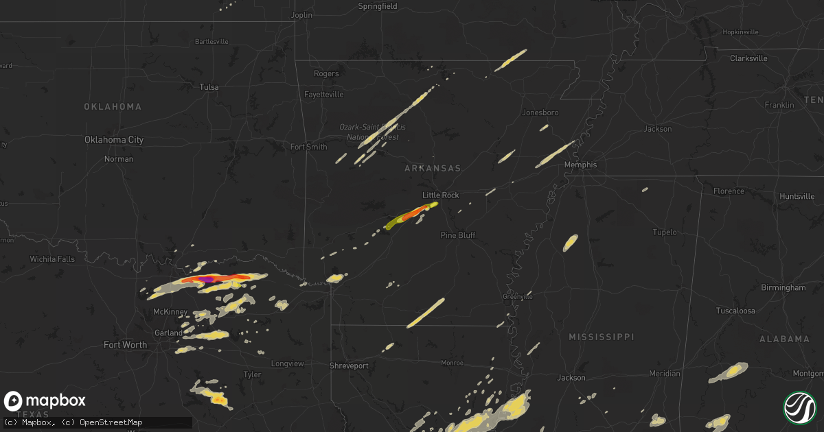 Hail map on March 8, 2011