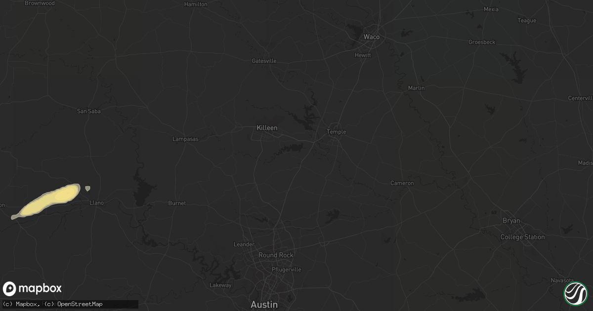 Hail map in Paint Rock, TX on March 8, 2012