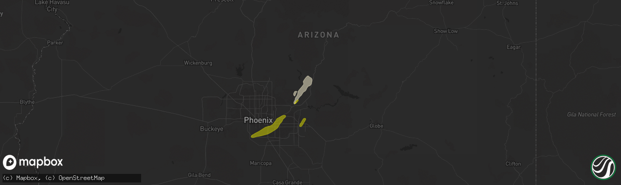 Hail map in Fort Mcdowell, AZ on March 8, 2013