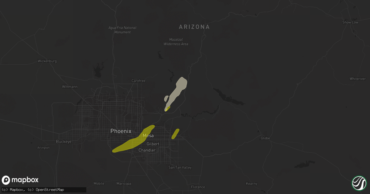 Hail map in Fort Mcdowell, AZ on March 8, 2013