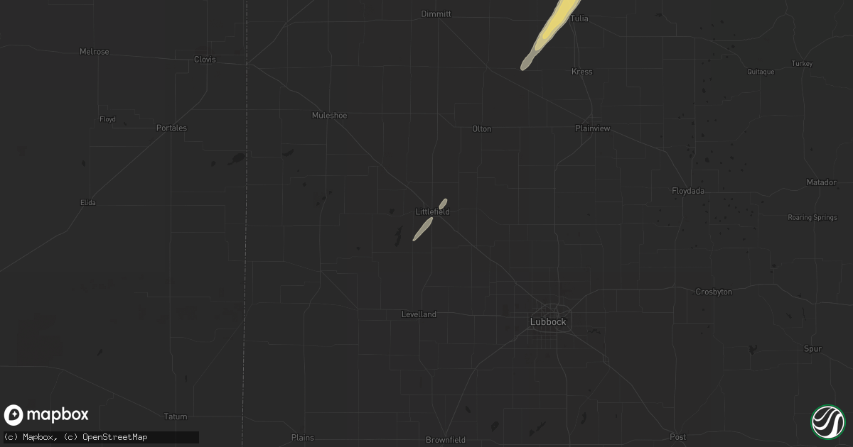 Hail map in Littlefield, TX on March 8, 2013