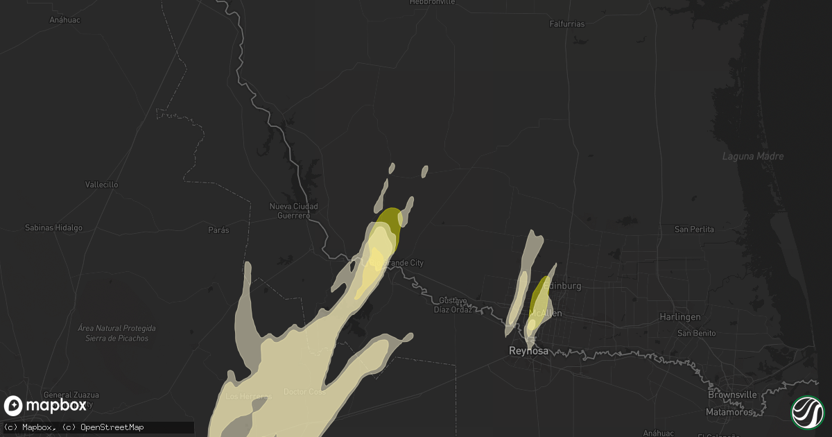 Hail map in Rio Grande City, TX on March 8, 2016