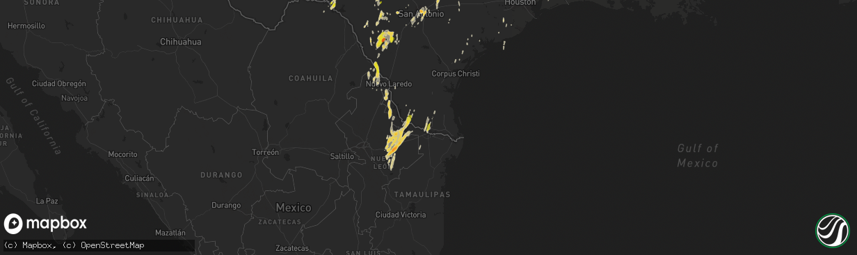 Hail map on March 8, 2016