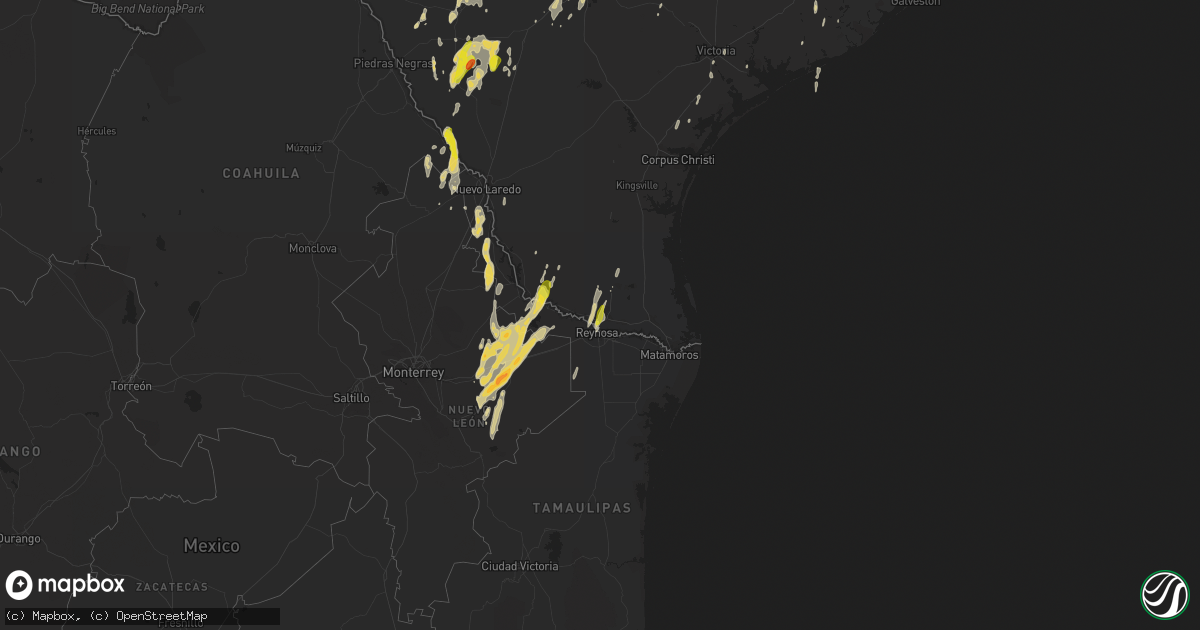 Hail map on March 8, 2016