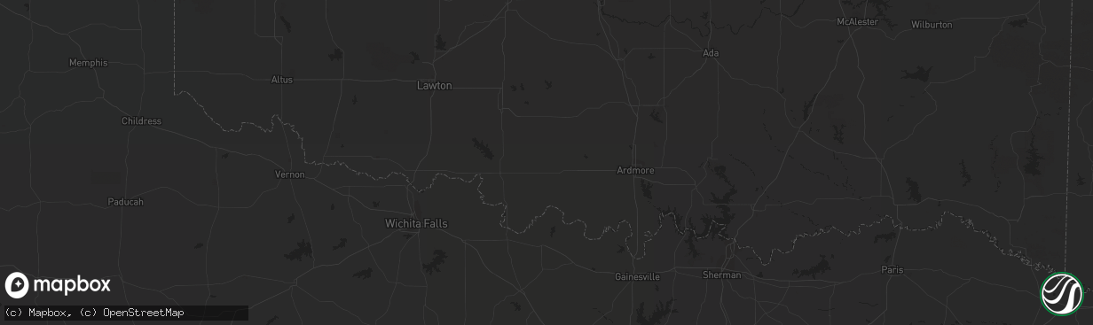 Hail map in Broken Arrow, OK on March 8, 2019