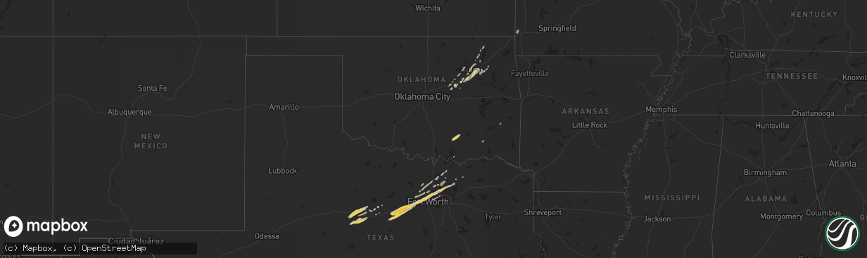 Hail map in Missouri on March 8, 2019