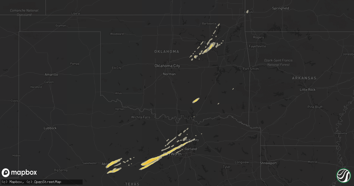 Hail map in Missouri on March 8, 2019