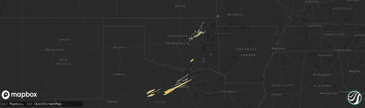 Hail map on March 8, 2019