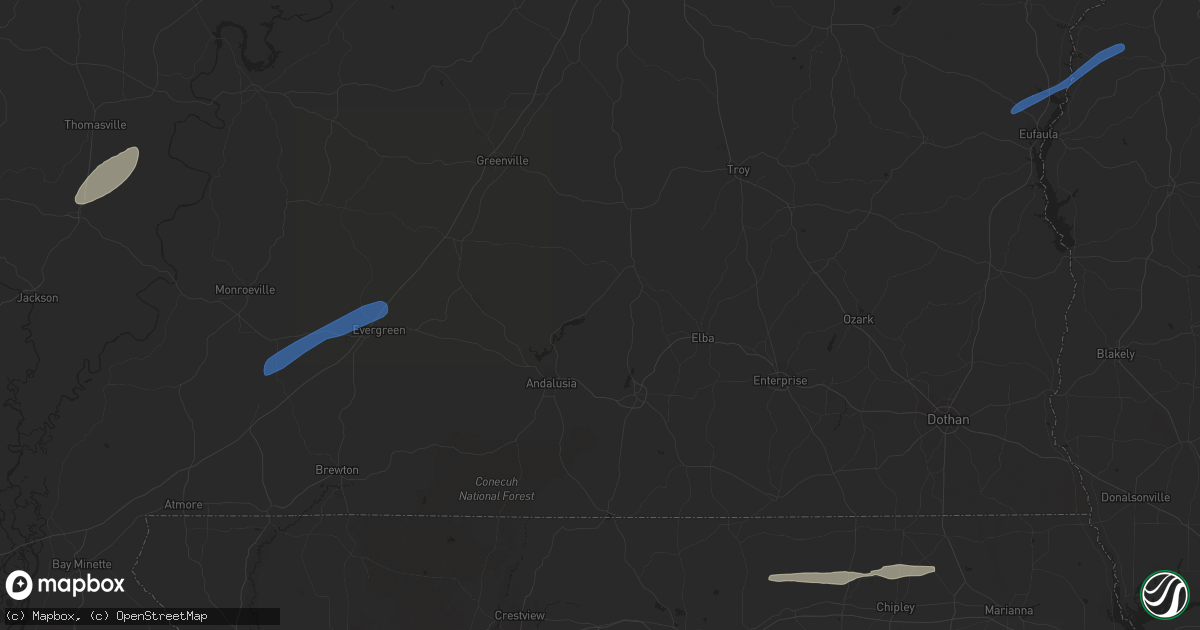 Hail map in Repton, AL on March 8, 2022