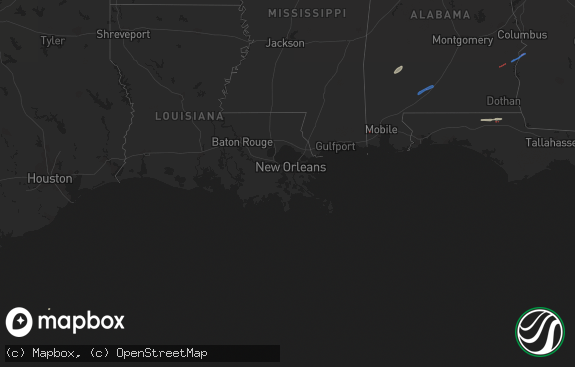 Hail map preview on 03-08-2022