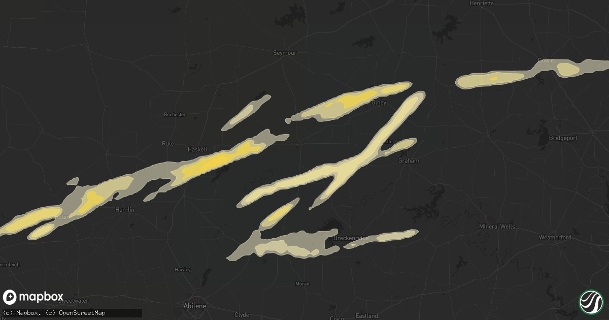 Hail map in Sunset, TX on March 8, 2023