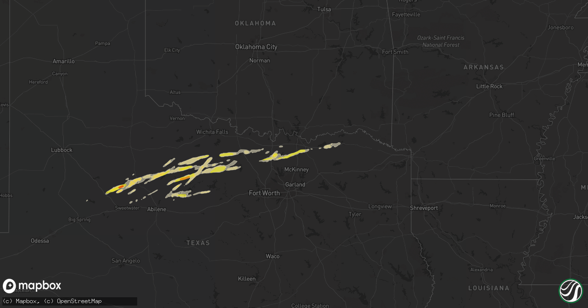 Hail map on March 8, 2023
