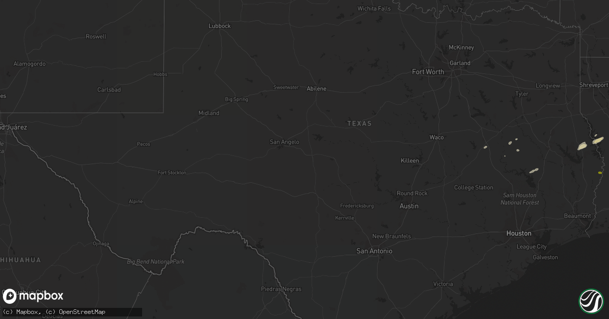 Hail map in Texas on March 8, 2024