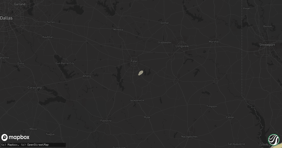 Hail map in Whitehouse, TX on March 8, 2024