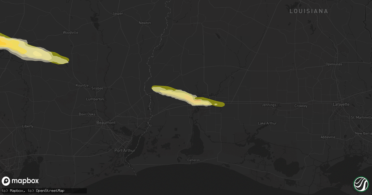 Hail map in Sulphur, LA on March 8, 2025