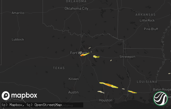 Hail map preview on 03-08-2025