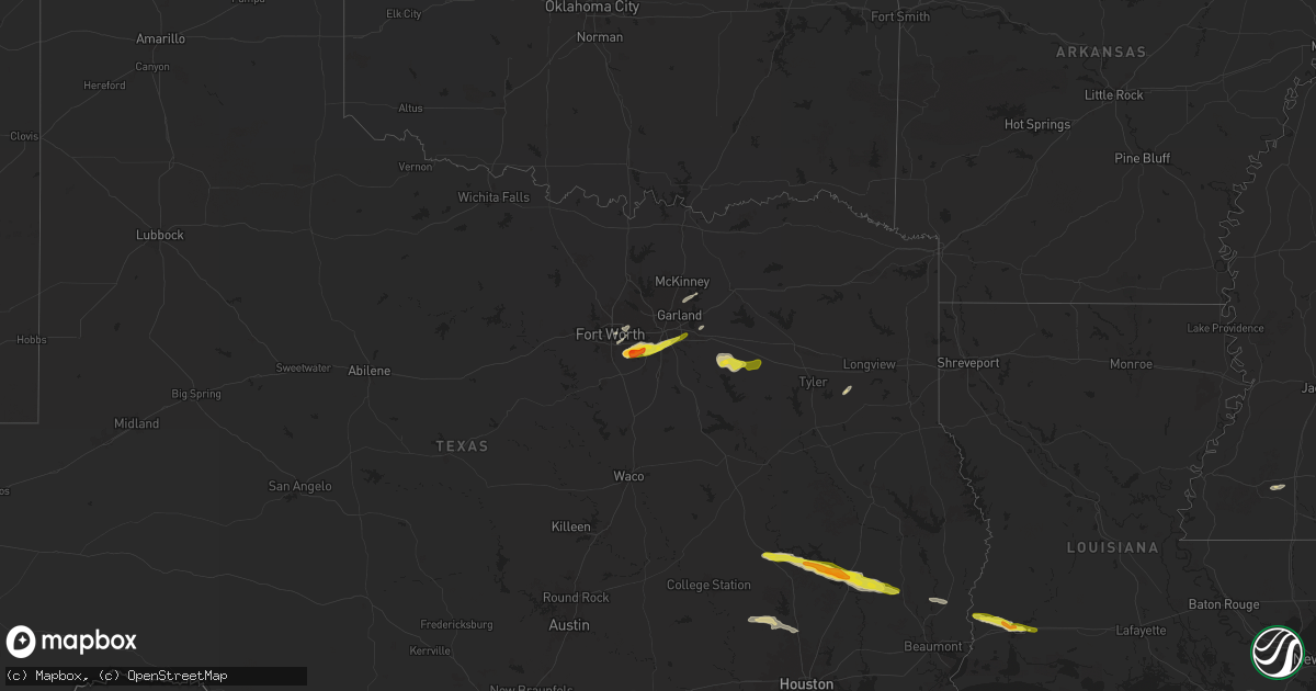 Hail map on March 8, 2025