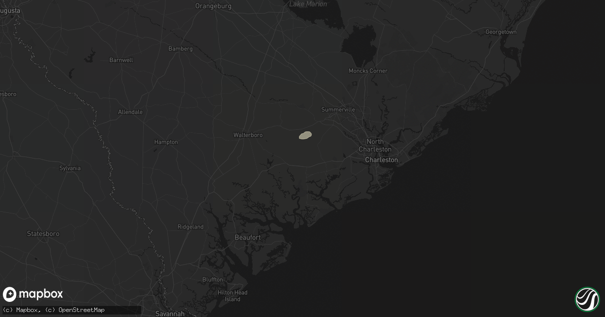 Hail map in Adams Run, SC on March 8, 2026