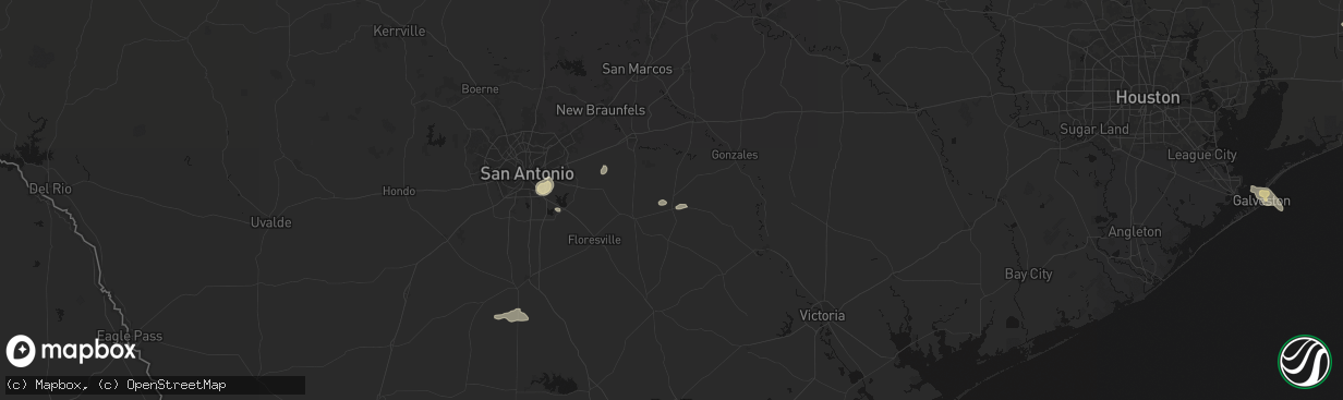 Hail map in Nixon, TX on March 8, 2026