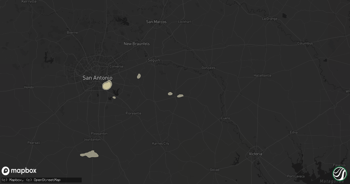Hail map in Nixon, TX on March 8, 2026