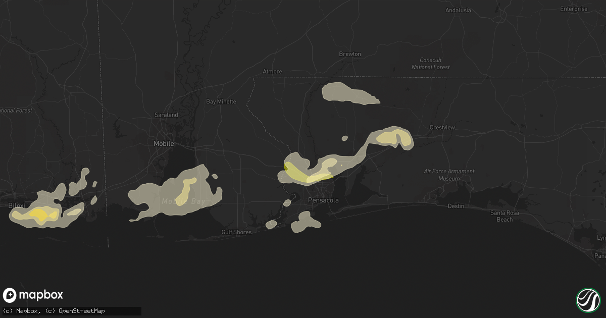 Hail map in Cantonment, FL on March 9, 2011