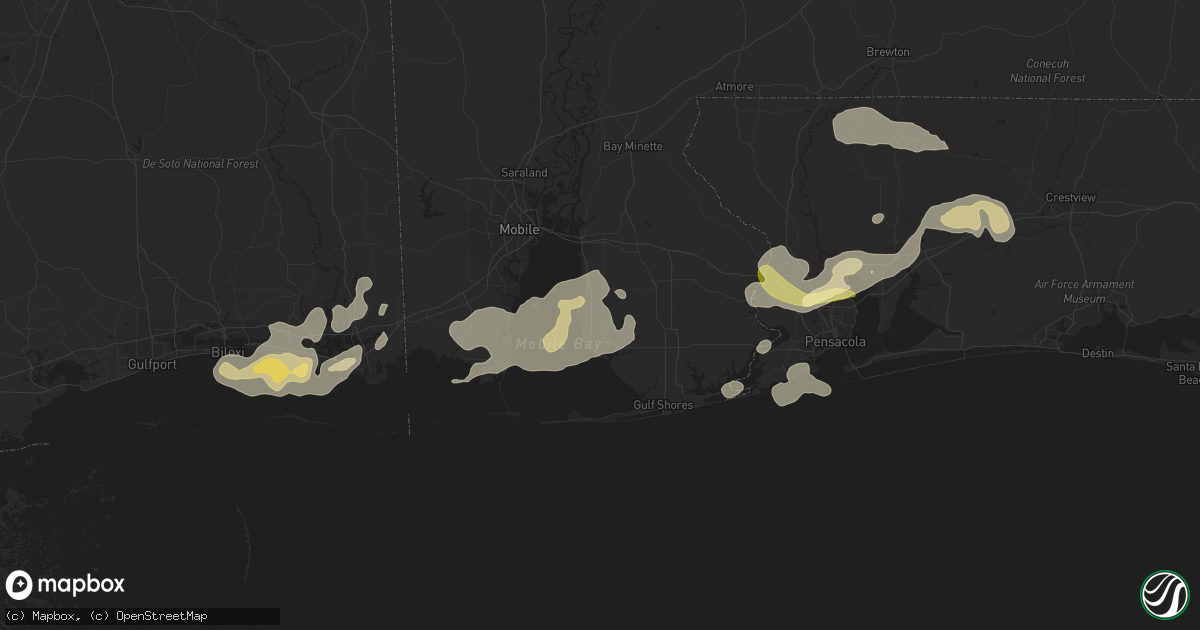 Hail map in Fairhope, AL on March 9, 2011