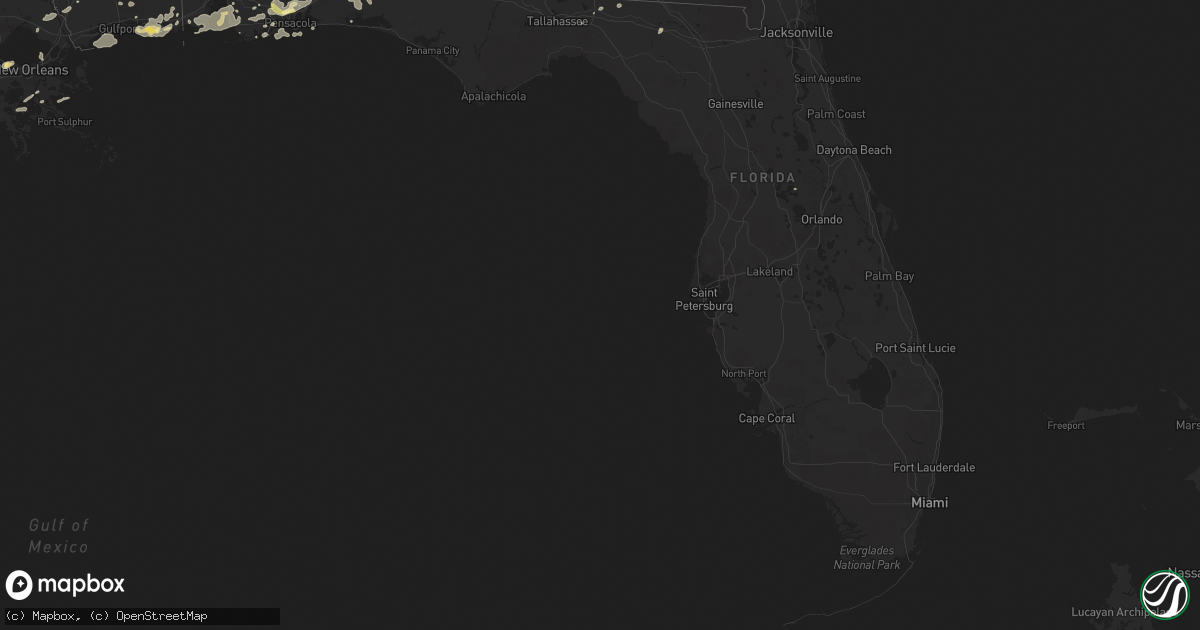 Hail map in Florida on March 9, 2011