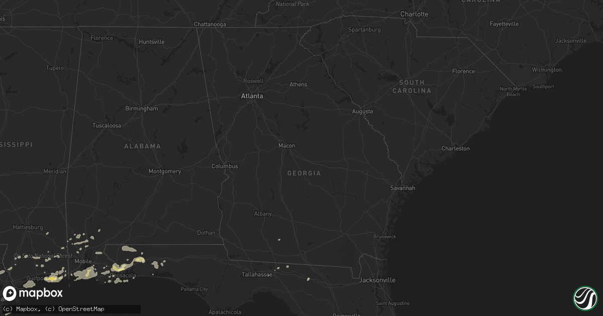 Hail map in Georgia on March 9, 2011