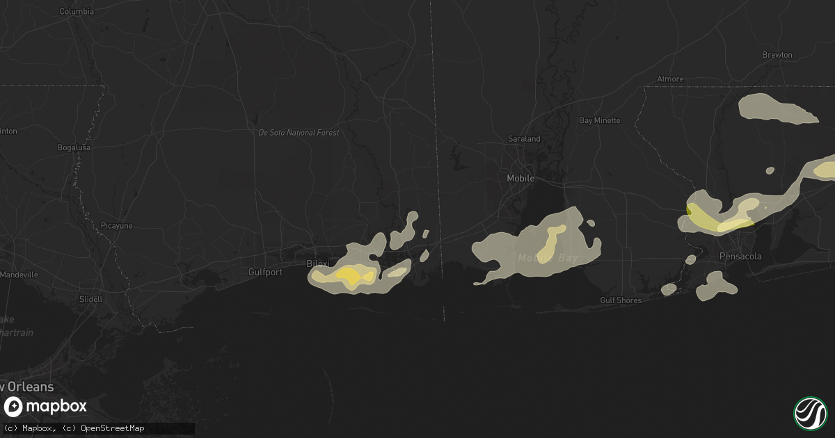 Hail map in Moss Point, MS on March 9, 2011