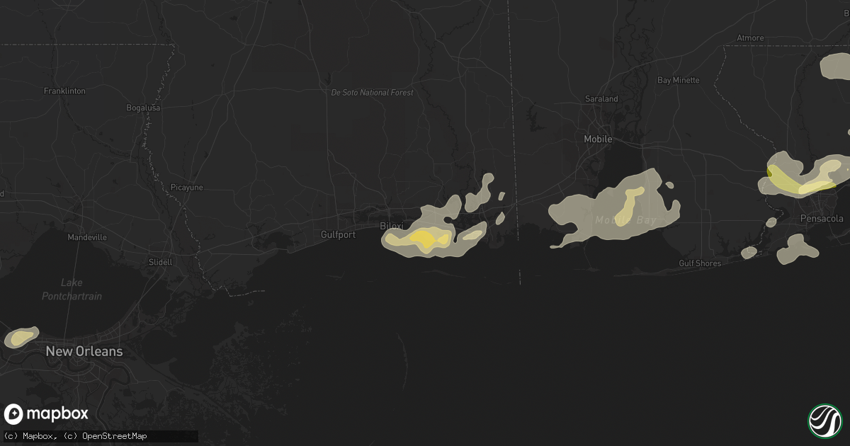 Hail map in Ocean Springs, MS on March 9, 2011