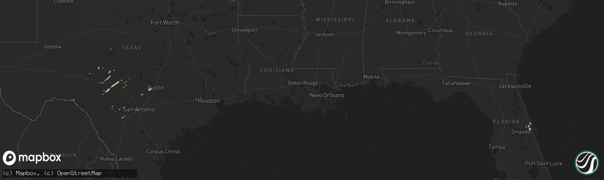 Hail map in Florida on March 9, 2012