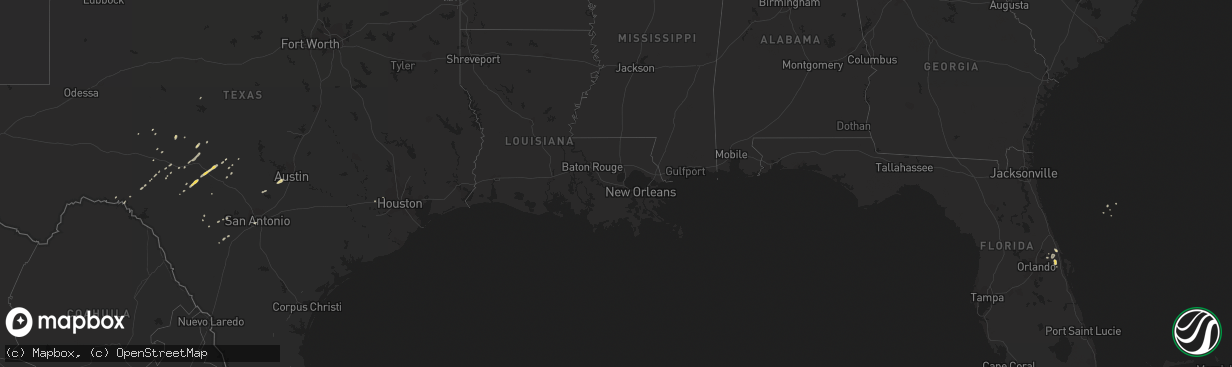 Hail map on March 9, 2012
