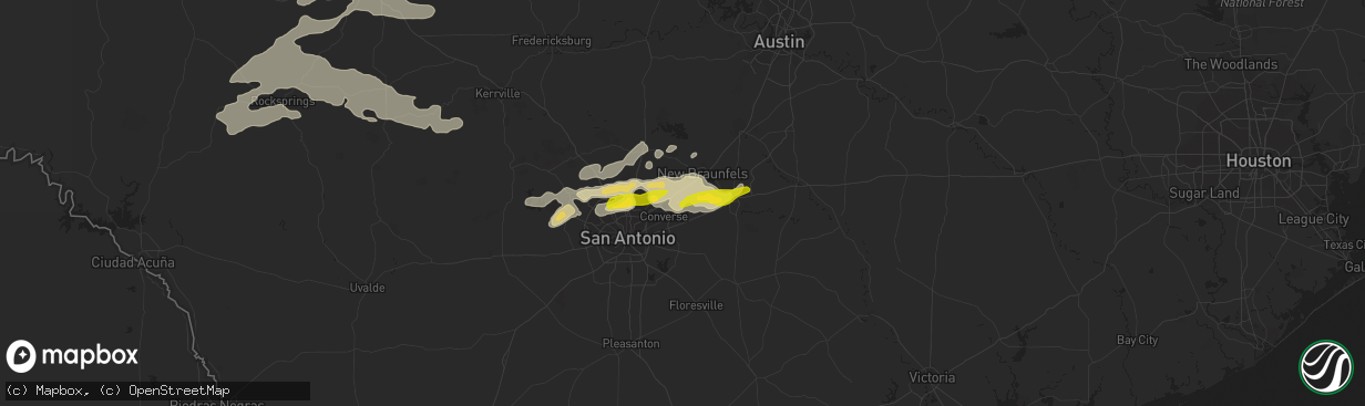 Hail map in Cibolo, TX on March 9, 2013