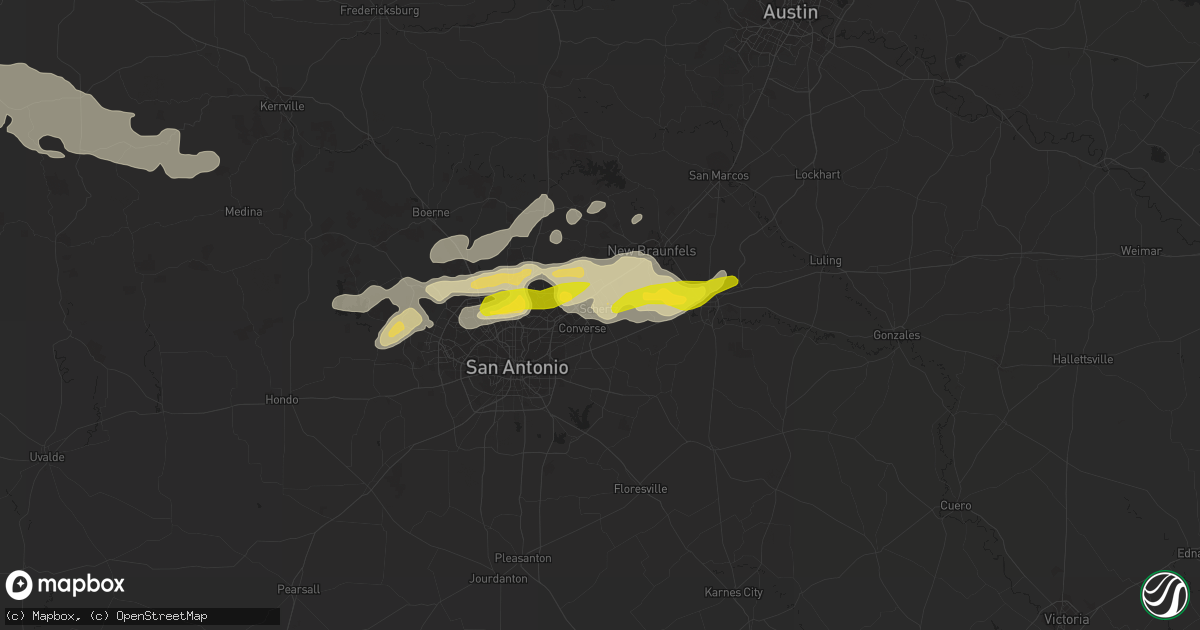 Hail map in Schertz, TX on March 9, 2013