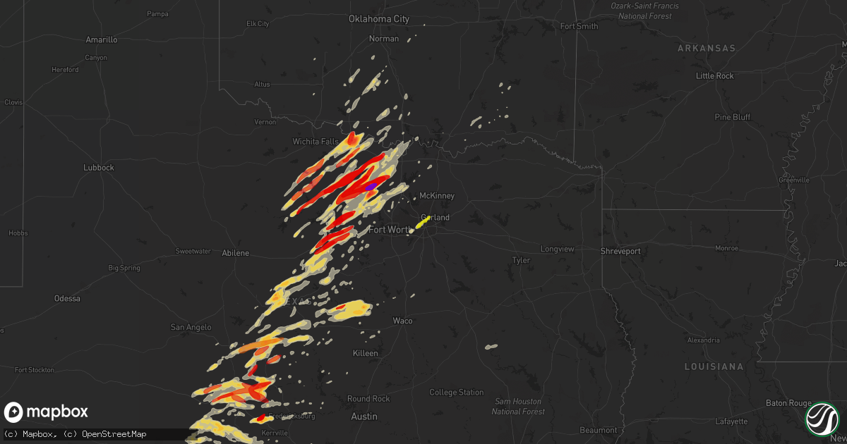 Hail map on March 9, 2013