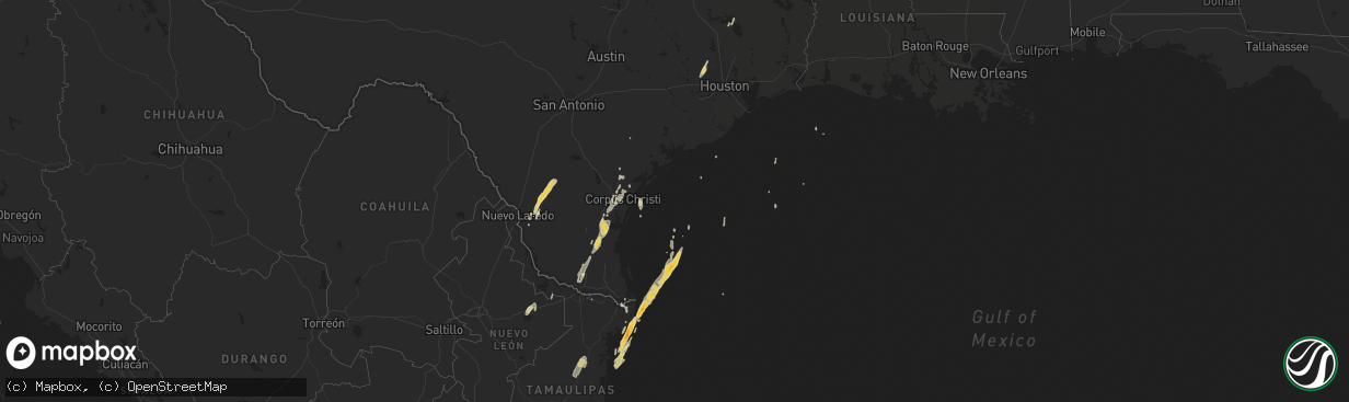 Hail map on March 9, 2016