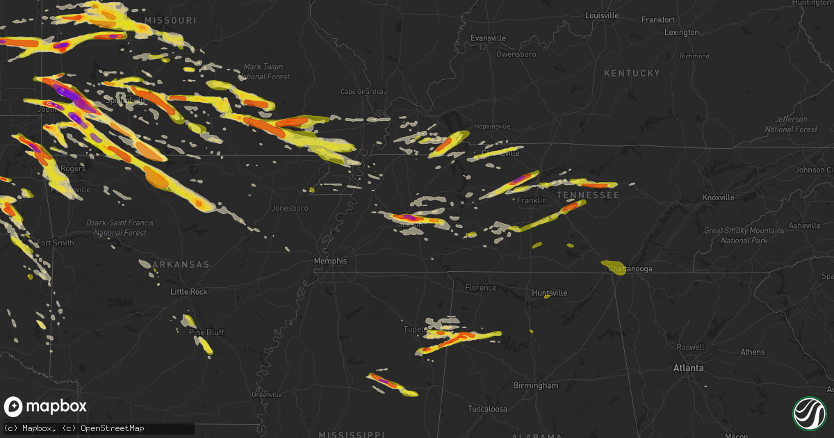 Hail map on March 9, 2017